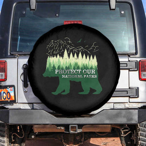 Protect Our Parks National Park Spare Tire Cover Bear Hiking Nature TS02 No hole Black Print Your Wear