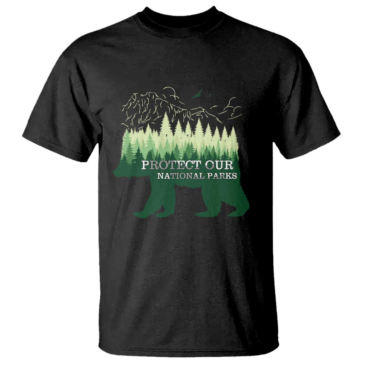 Protect Our Parks National Park T Shirt Bear Hiking Nature TS02 Black Print Your Wear