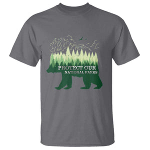 Protect Our Parks National Park T Shirt Bear Hiking Nature TS02 Charcoal Print Your Wear