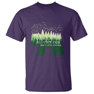 Protect Our Parks National Park T Shirt Bear Hiking Nature TS02 Purple Print Your Wear