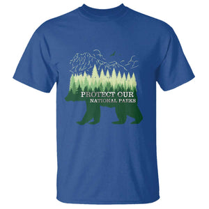 Protect Our Parks National Park T Shirt Bear Hiking Nature TS02 Royal Blue Print Your Wear