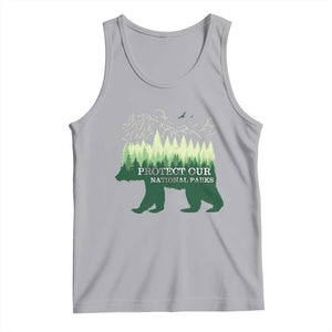 Protect Our Parks National Park Tank Top Bear Hiking Nature TS02 Athletic Heather Print Your Wear