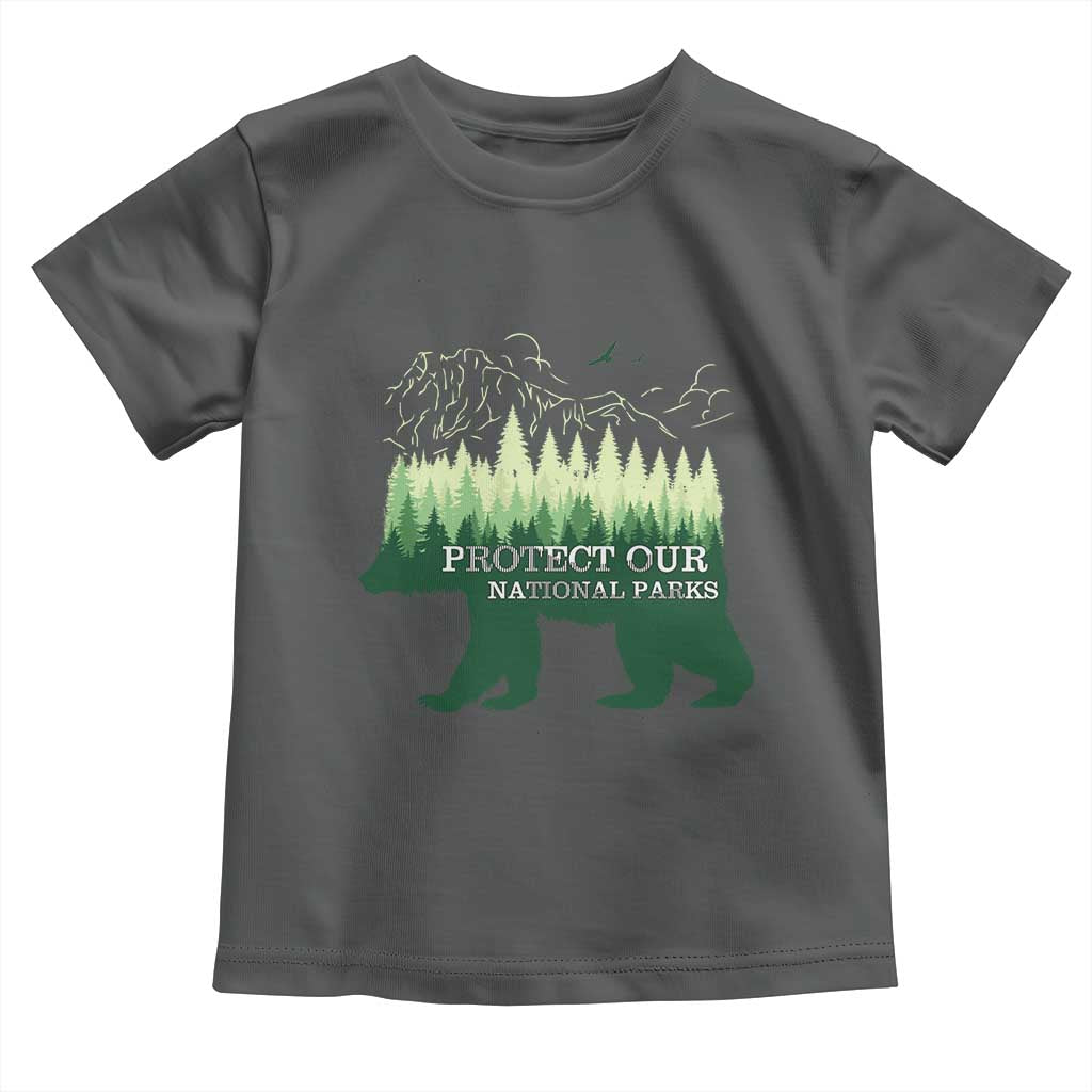 Protect Our Parks National Park Toddler T Shirt Bear Hiking Nature TS02 Dark Heather Print Your Wear