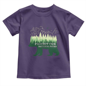 Protect Our Parks National Park Toddler T Shirt Bear Hiking Nature TS02 Purple Print Your Wear