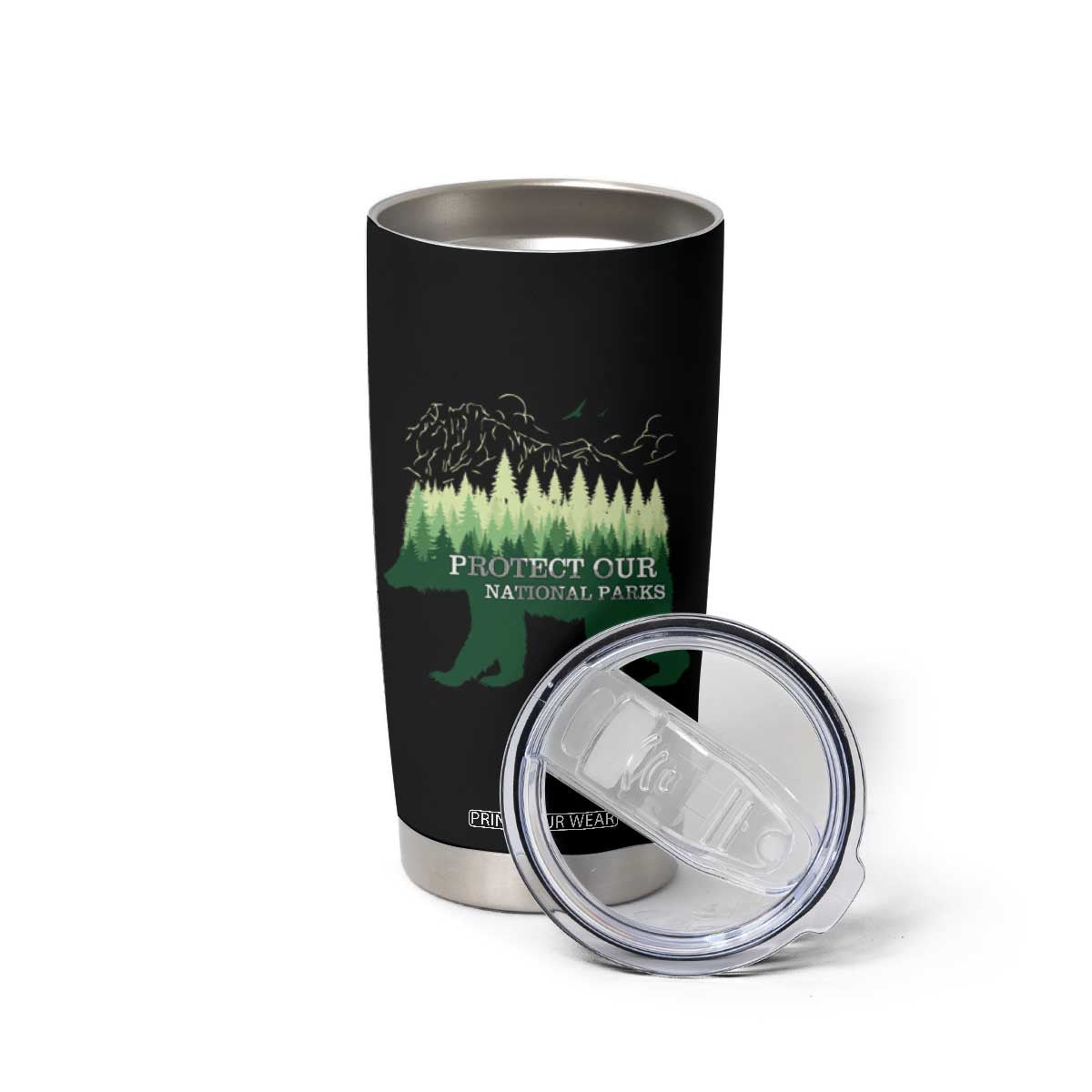 Protect Our Parks National Park Tumbler Cup Bear Hiking Nature TS02 Print Your Wear