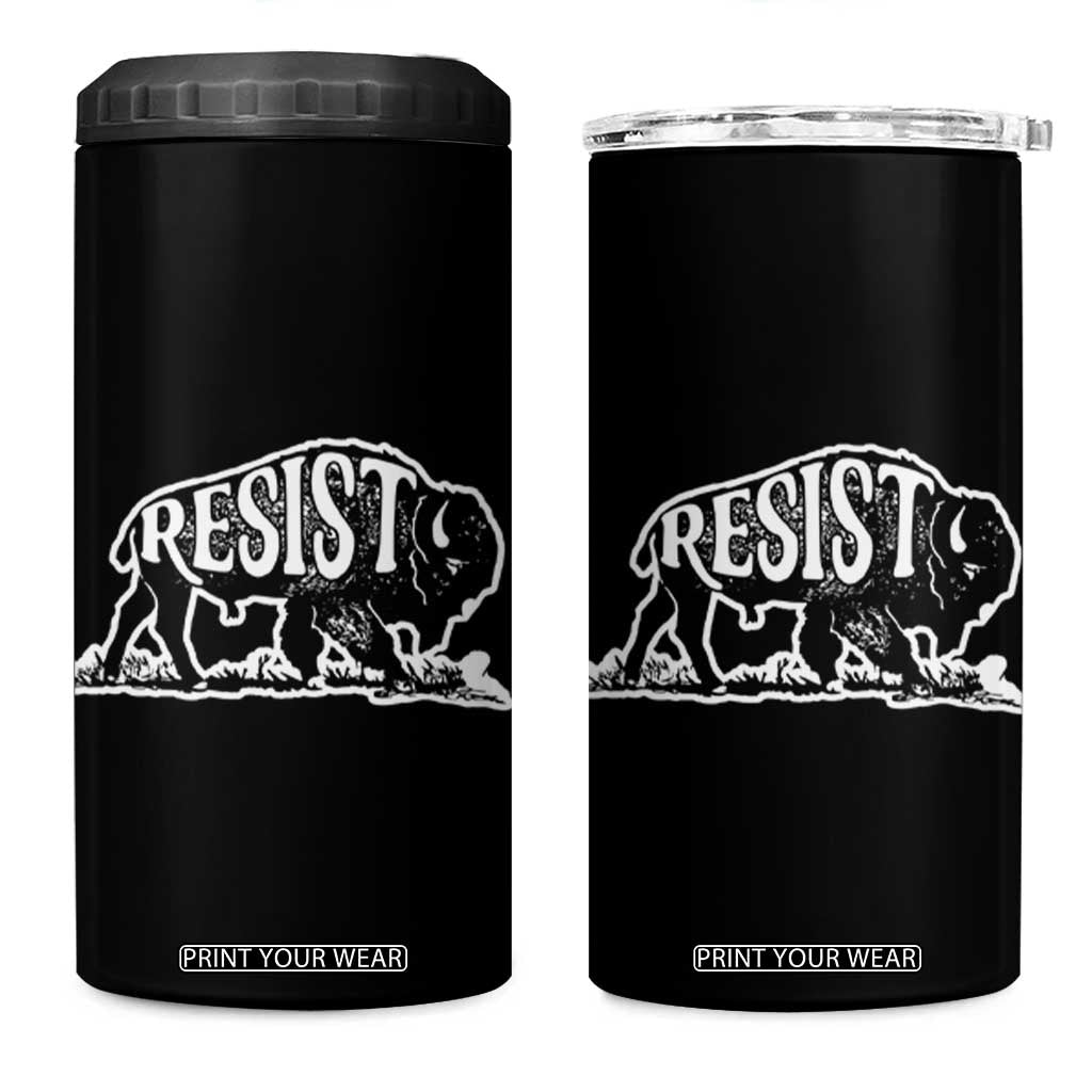 Protect Our National Parks 4 in 1 Can Cooler Tumbler Bison Wildlife Resist TS02 One Size: 16 oz Black Print Your Wear