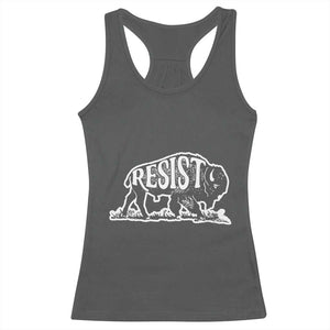 Protect Our National Parks Racerback Tank Top Bison Wildlife Resist TS02 Dark Heather Print Your Wear