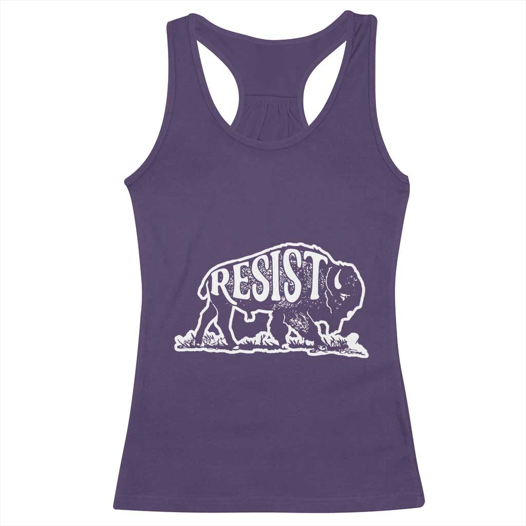 Protect Our National Parks Racerback Tank Top Bison Wildlife Resist TS02 Purple Print Your Wear