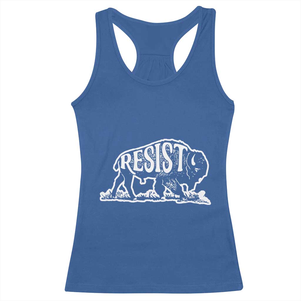 Protect Our National Parks Racerback Tank Top Bison Wildlife Resist TS02 Royal Blue Print Your Wear