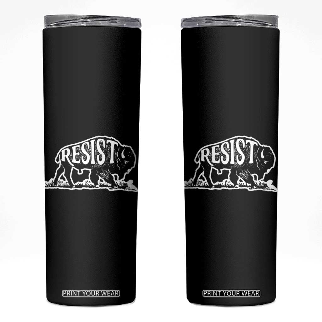 Protect Our National Parks Skinny Tumbler Bison Wildlife Resist TS02 Black Print Your Wear