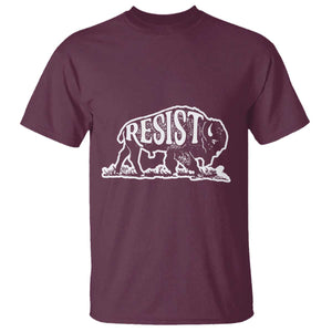 Protect Our National Parks T Shirt Bison Wildlife Resist TS02 Maroon Print Your Wear
