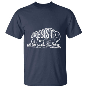 Protect Our National Parks T Shirt Bison Wildlife Resist TS02 Navy Print Your Wear