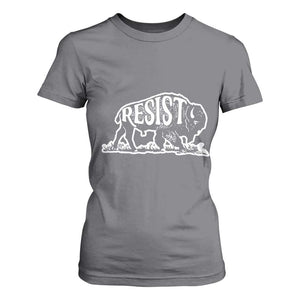 Protect Our National Parks T Shirt For Women Bison Wildlife Resist TS02 Charcoal Print Your Wear