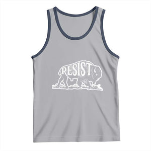 Protect Our National Parks Tank Top Bison Wildlife Resist TS02 Athletic Heather Navy Print Your Wear