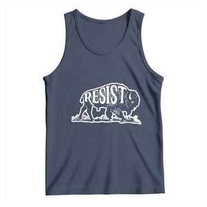 Protect Our National Parks Tank Top Bison Wildlife Resist TS02 Navy Print Your Wear