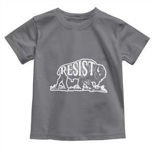 Protect Our National Parks Toddler T Shirt Bison Wildlife Resist TS02 Charcoal Print Your Wear