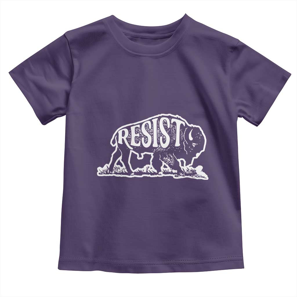 Protect Our National Parks Toddler T Shirt Bison Wildlife Resist TS02 Purple Print Your Wear