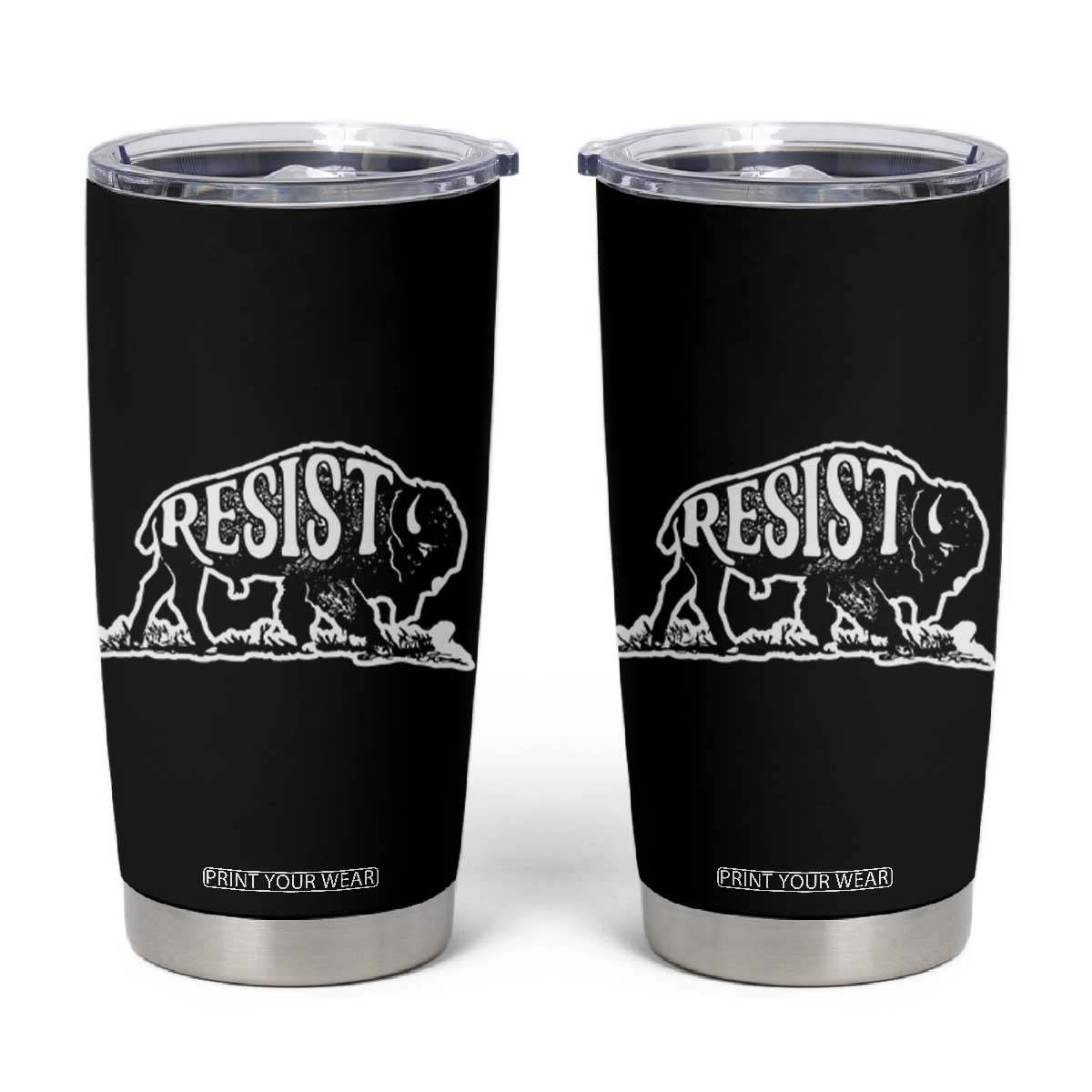 Protect Our National Parks Tumbler Cup Bison Wildlife Resist TS02 Black Print Your Wear