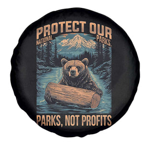 Protect Our National Parks Spare Tire Cover Parks Not Profits Bear Retro Graphic TS02 Print Your Wear