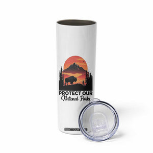 Protect Our National Parks Skinny Tumbler Bison Buffalo Vintage Graphic TS02 Print Your Wear