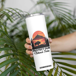 Protect Our National Parks Skinny Tumbler Bison Buffalo Vintage Graphic TS02 Print Your Wear