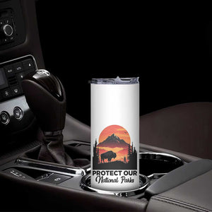 Protect Our National Parks Skinny Tumbler Bison Buffalo Vintage Graphic TS02 Print Your Wear