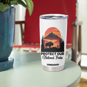 Protect Our National Parks Tumbler Cup Bison Buffalo Vintage Graphic TS02 Print Your Wear