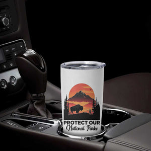 Protect Our National Parks Tumbler Cup Bison Buffalo Vintage Graphic TS02 Print Your Wear
