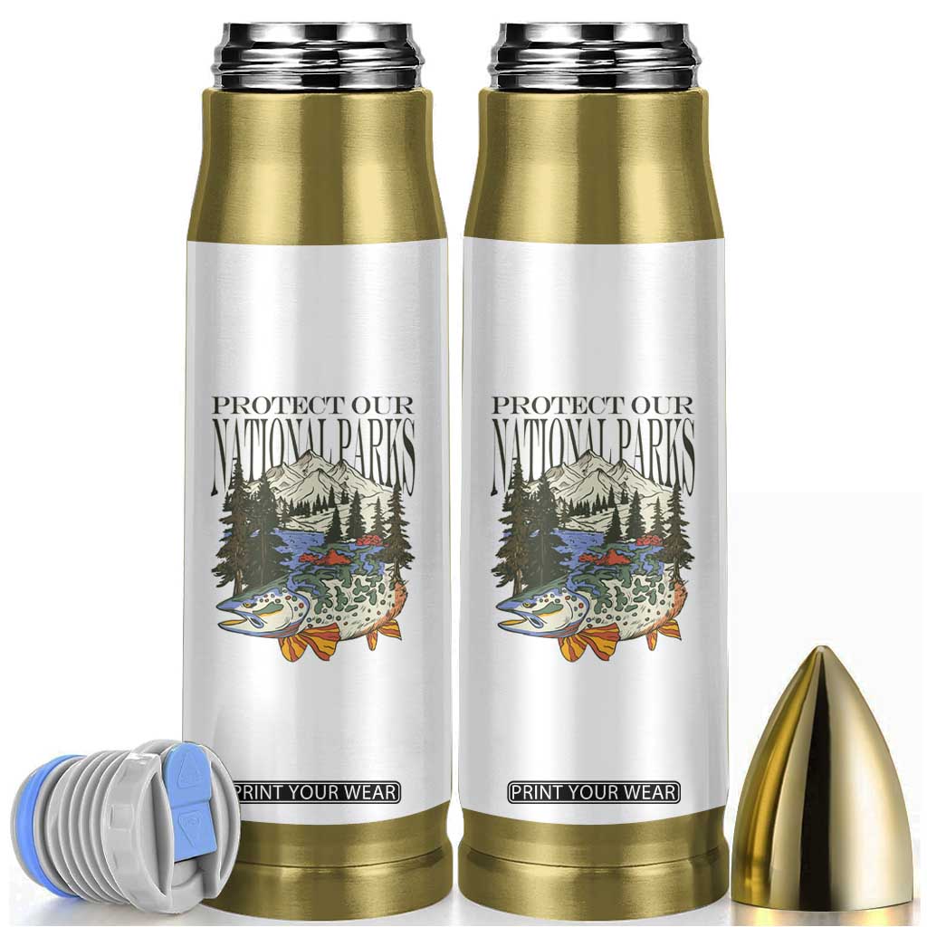 Protect Our National Parks Bullet Tumbler Wildlife Fishing Outdoor Adventure Retro TS02 White Print Your Wear