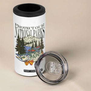 Protect Our National Parks 4 in 1 Can Cooler Tumbler Wildlife Fishing Outdoor Adventure Retro TS02 Print Your Wear