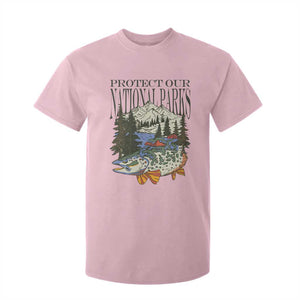 Protect Our National Parks T Shirt For Kid Wildlife Fishing Outdoor Adventure Retro TS02 Light Pink Print Your Wear
