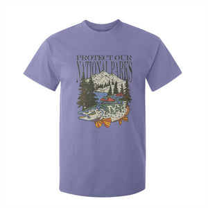Protect Our National Parks T Shirt For Kid Wildlife Fishing Outdoor Adventure Retro TS02 Violet Print Your Wear