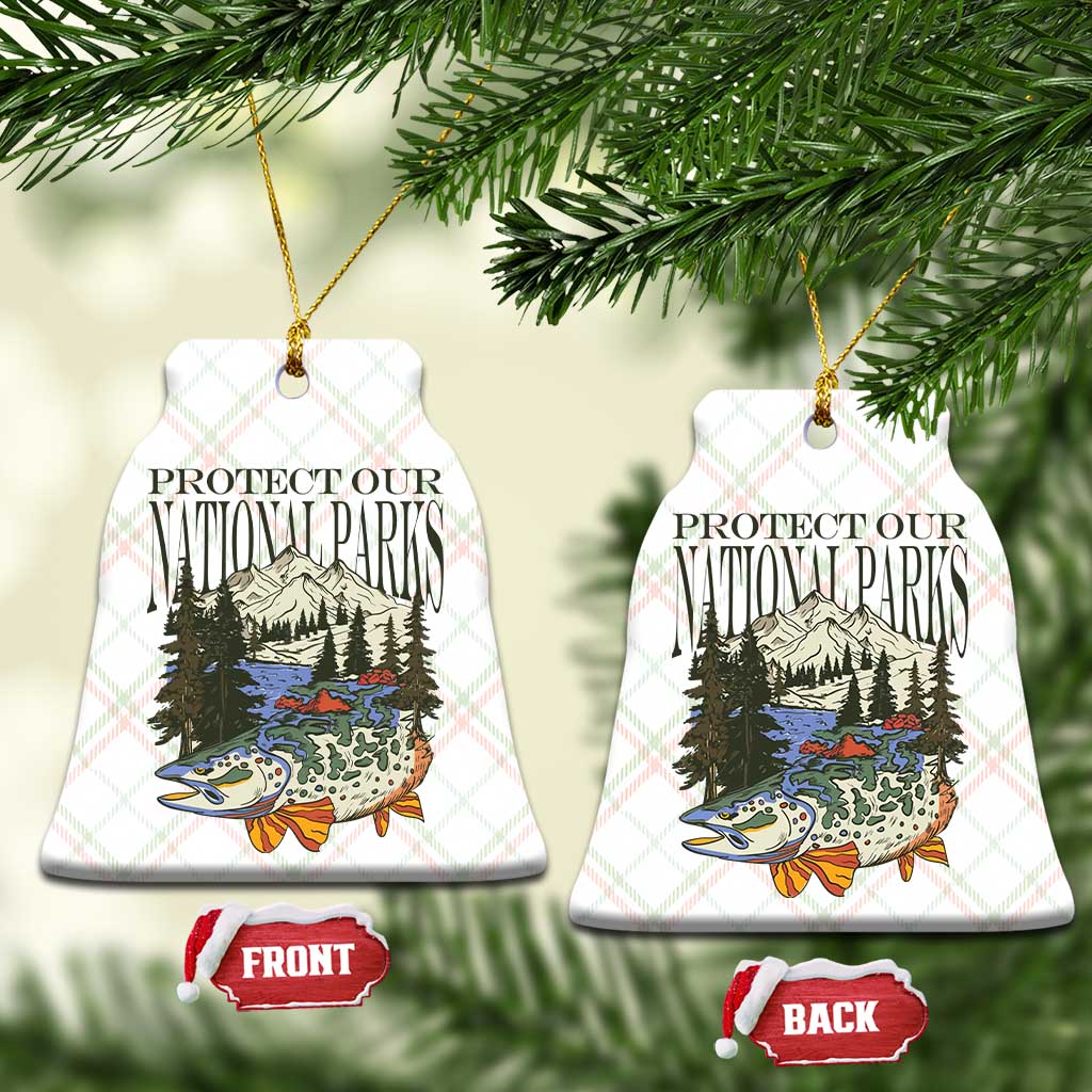 Protect Our National Parks Ceramic Ornament Wildlife Fishing Outdoor Adventure Retro TS02 Print Your Wear