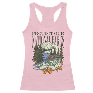 Protect Our National Parks Racerback Tank Top Wildlife Fishing Outdoor Adventure Retro TS02 Light Pink Print Your Wear