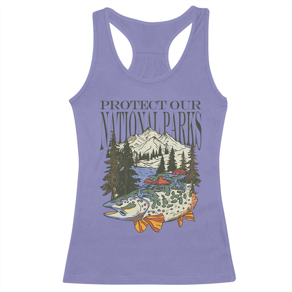 Protect Our National Parks Racerback Tank Top Wildlife Fishing Outdoor Adventure Retro TS02 Violet Print Your Wear
