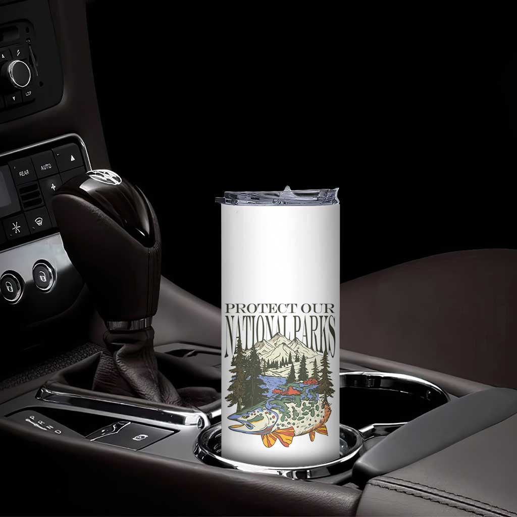 Protect Our National Parks Skinny Tumbler Wildlife Fishing Outdoor Adventure Retro TS02 Print Your Wear