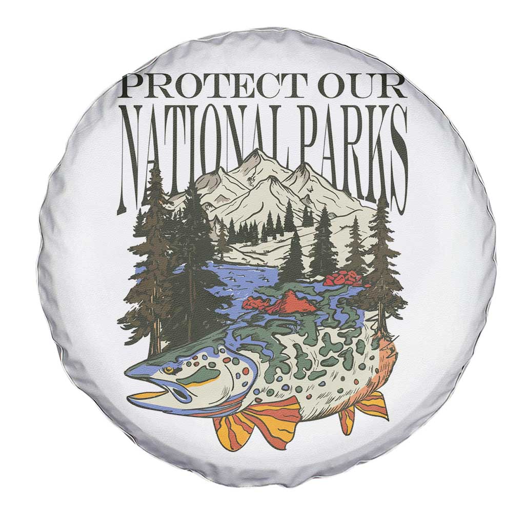 Protect Our National Parks Spare Tire Cover Wildlife Fishing Outdoor Adventure Retro TS02 Print Your Wear