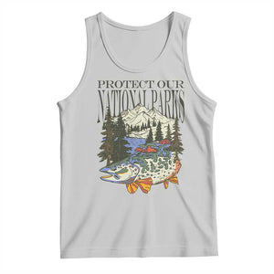 Protect Our National Parks Tank Top Wildlife Fishing Outdoor Adventure Retro TS02 Ash Print Your Wear