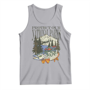Protect Our National Parks Tank Top Wildlife Fishing Outdoor Adventure Retro TS02 Athletic Heather Print Your Wear