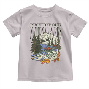 Protect Our National Parks Toddler T Shirt Wildlife Fishing Outdoor Adventure Retro TS02 Ice Gray Print Your Wear