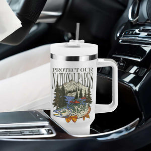 Protect Our National Parks Tumbler With Handle Wildlife Fishing Outdoor Adventure Retro TS02 Print Your Wear
