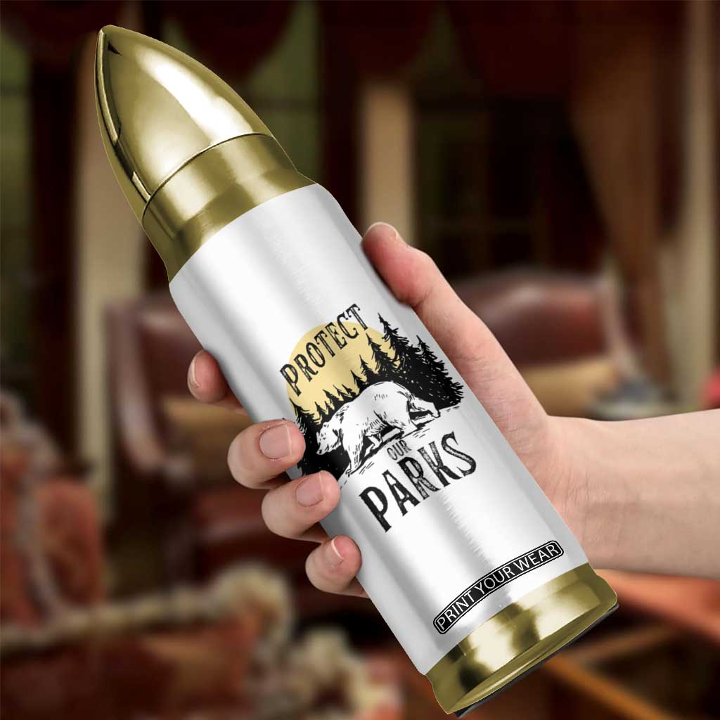 Protect Our Parks Bullet Tumbler Retro Bear Forest Nature Graphic TS02 Print Your Wear