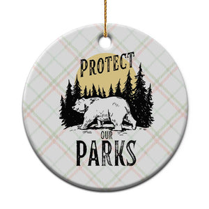 Protect Our Parks Ceramic Ornament Retro Bear Forest Nature Graphic TS02 1pc Christmas Plaid Print Your Wear
