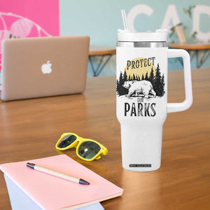 Protect Our Parks Tumbler With Handle Retro Bear Forest Nature Graphic TS02 Print Your Wear