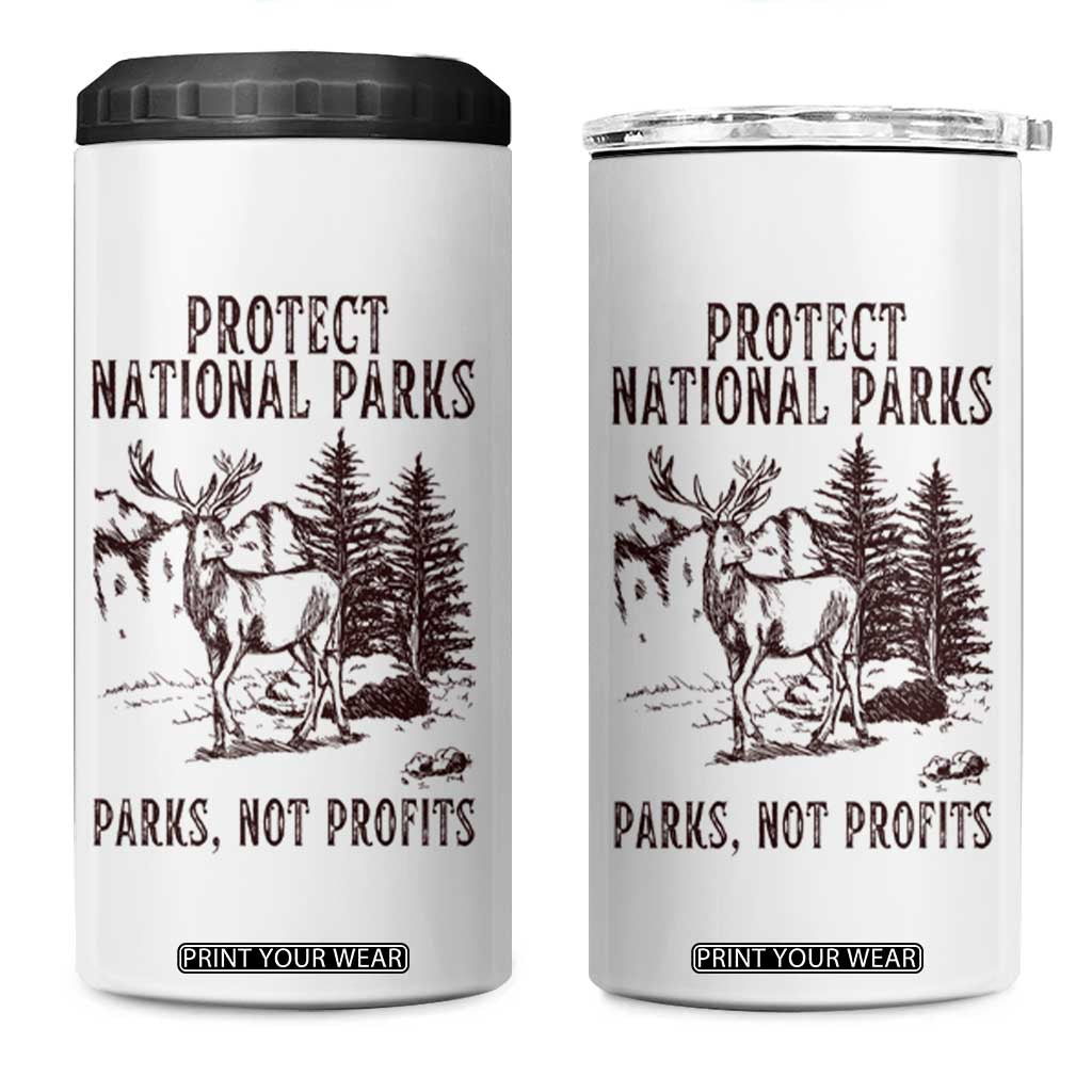 Protect National Parks 4 in 1 Can Cooler Tumbler Support Parks Not Profits Deer TS02 One Size: 16 oz White Print Your Wear