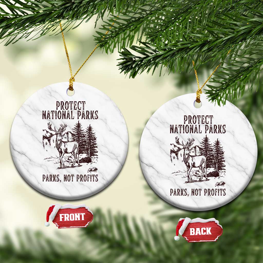 Protect National Parks Ceramic Ornament Support Parks Not Profits Deer TS02 1pc White Marble Print Your Wear