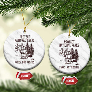 Protect National Parks Ceramic Ornament Support Parks Not Profits Deer TS02 1pc White Marble Print Your Wear