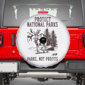 Protect National Parks Spare Tire Cover Support Parks Not Profits Deer TS02 White Print Your Wear