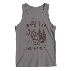 Protect National Parks Tank Top Support Parks Not Profits Deer TS02 Deep Heather Print Your Wear