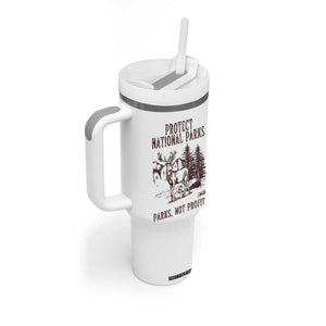 Protect National Parks Tumbler With Handle Support Parks Not Profits Deer TS02 Print Your Wear